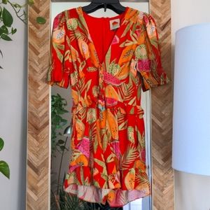 Tropical Print Romper